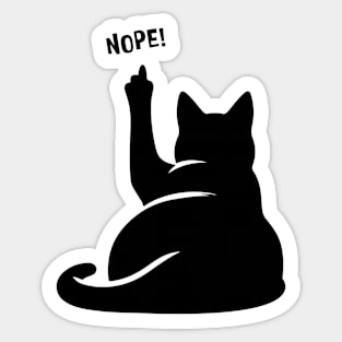 Black Cat Says no Sticker